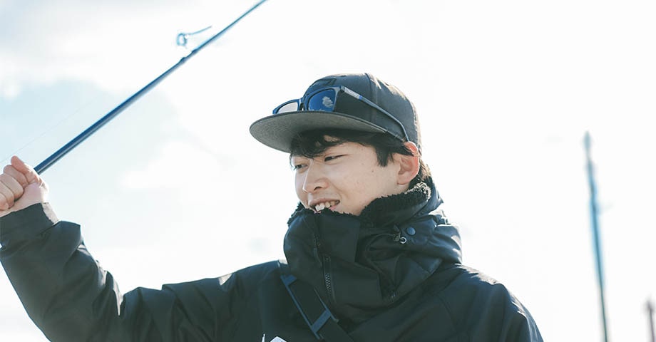 釣りをする理学療法士